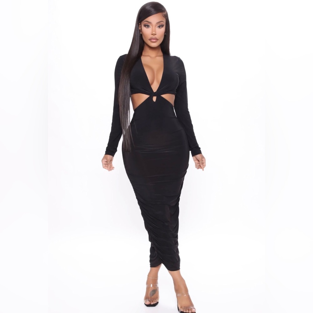 NWT fashion nova cutout midi dress